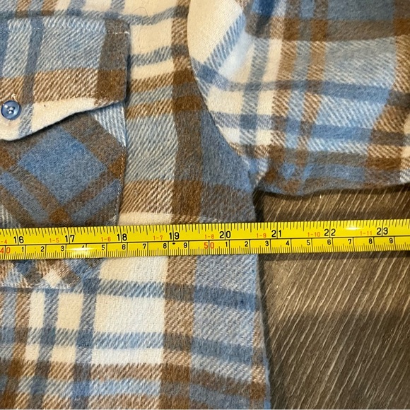 Ipink & flare button front flannel Pastel shacket jacket plaid Size Medi… - Picture 4 of 6